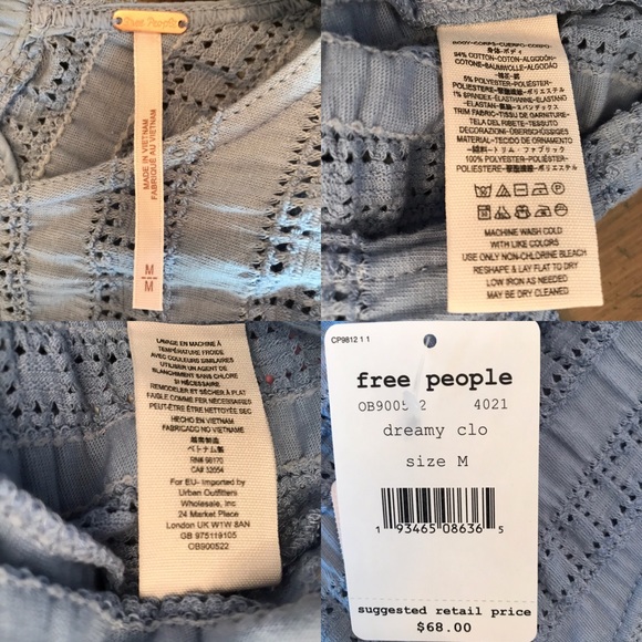Free People NWT Star Struck Crop Top - Picture 8 of 8